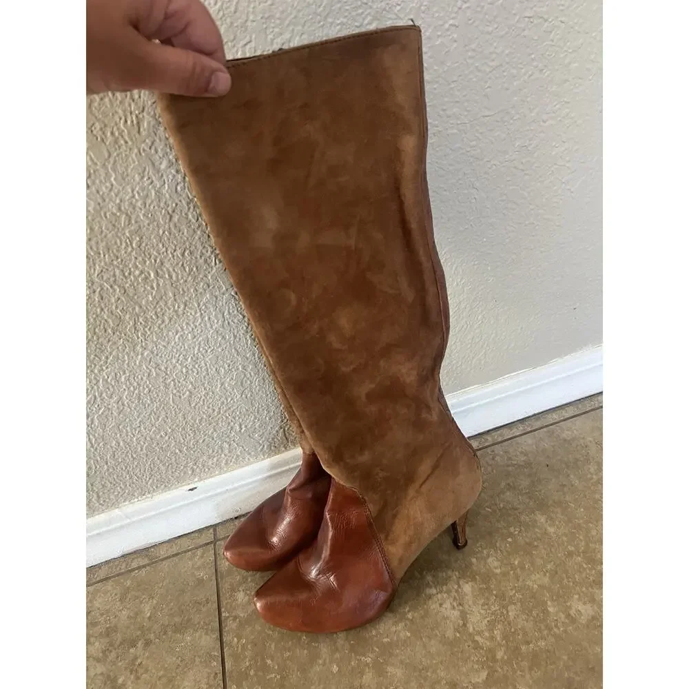 Francesco Marchetti Veto Cuoio Tan Leather Boots Size 37